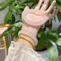 【現貨】純天然玉髓白月光手鐲女玉鐲瑪瑙小眾天然荔枝凍高冰鐲子送女友【北歐家居生活】