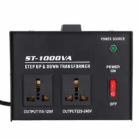 1000W Step Up Transformer 220V to 110V Voltage Converter Single Phase EU Plug 110V 220V Adjustable Input Voltage