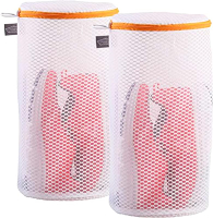 Kimmama Shoes Wash Bags Sneaker Mesh Washing Bag Shoe Cleaning Laundry Bag 125 Honeycomb Fabric Gray