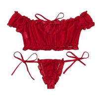 Sexy Lingerie Split Bikini Erotic Underwear Lace Bra Set Mini Costume Baby Doll Woman Hot Porno Sleepwear Clothes For Sex