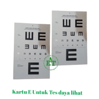 snellen chart Kertas tes mata E kartas tes daya lihat huruf E