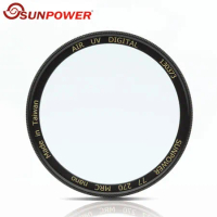 SUNPOWER AIR UV 72mm 超薄銅框 鈦元素 鏡片 濾鏡 保護鏡(72,湧蓮公司貨)