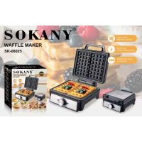 ✪SOKANY 1600W การควบคุมอุณหภูมิ เครื่องทำวาฟเฟิล เตาทําวาฟเฟิล เครื่องอบวาฟเฟิล รับประกัน 1ป✫