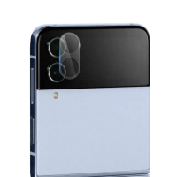 【YANG YI 揚邑】Samsung Galaxy Z Flip4 5G 防爆防刮弧邊3D一體包覆 9H鏡頭鋼化玻璃膜保護貼