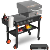 Portable Outdoor Grill Table, Folding Grill Cart Solid and Sturdy, Blackstone Griddle Stand Large Space, Blackstone Table