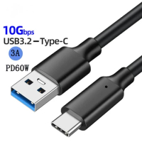 USB to Type-C data cable, mobile phone hard drive, car mounted PD65W fast charging cable, Type-C to USB cable