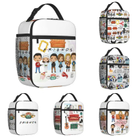 Classic TV Show Friends Insulated Lunch Bag for Camping Travel Cartoon Comic Portable Cooler Thermal Lunch  Women Kids