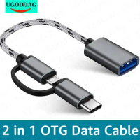 2 in 1 USB 3.0 OTG Adapter Type C Micro USB to USB 3.0 Adapter Cable OTG Convertor for Gamepad Flash Disk Type-C OTG USB Cable