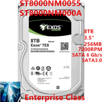 New Original HDD For Seagate 8TB 3.5" SATA 256MB 7.2K For Internal HDD For Enterprise Class HDD For ST8000NM0055 ST8000NM000A