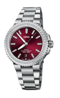 นาฬิกาข้อมือ Aquis Date Diamonds หน้าปัดแดง