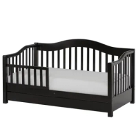 Dream on Me Toddler Day Bed with Storage, Black toddler children's kids kids furniture