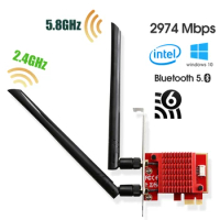 Intel Ax200 WiFi Adapter 5 ghz Wi-Fi Adapter ax200ngw Wi Fi Dongle 5ghz Bluetooth Network WiFi 6 card Pci Express Antenna For PC