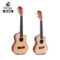 bulk wholesale matt nature color diy ukulele, solid wooden electric ukulele concert