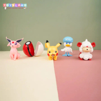 Bộ 4 mô hình Đồ Chơi Pokemon Pikachu Bulbasaur cao cấp, tặng kèm quả cầu Pokemon Toy land mô hình p