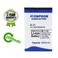 BL-4C 2900mAh Battery For Nokia 6300 6136 6102i 2652 3108 6100 6170 6260 7270 6101 6102 6131 Phone Replacement Batteries