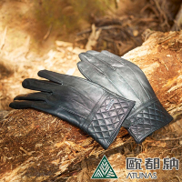 【ATUNAS 歐都納】女款羊皮手套A1AG2102W黑/柔軟刷毛/抗風保暖