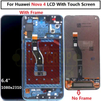 For Huawei nova 4 LCD Display with frame Touch Screen Digitizer Assembly VCE-AL00 VCE-TL00 LCD replacement For Huawei Nova4 lcd