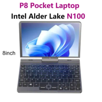 SZBOX P8 Pocket Laptop Intel Alder Lake N100 8 Inch Touch Screen 12G DDR5 Windows 11 Mini Notebook Tablet PC 2 in 1 WiFi6