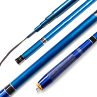 LZD คันเบ็ด &amp; รีล Bos คันเบ็ดคาร์บอนแบบพกพา escopic 19ปรับ Super Hard, Ultra Light, Ultra-Short Stream Fishing Rods (สี: 1.8M6เทศกาล)