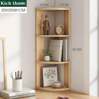 O Kệ gỗ để đồ góc tường, góc bàn học làmệc decor phòng 2 - 3 tầng. Giá gỗ góc tường nhiều ngăn