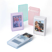 Chủ thẻ ảnh, trong suốt, có túi, thích hợp cho album Instax Mini, lưu trữ và thu thập, album thẻ tên