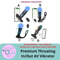 Premium Thrusting In/Out AV Vibrate Alat Bantu Pemuas Pria Wanita