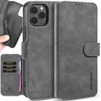 Wallet Matte Leather Flip Case For iPhone 12 Pro Max mini Retro Coque Book For iPhone 12 mini