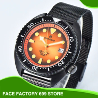 PARNSRPE - luxury mechanical men's watch Japan NH35A caliber sapphire glass black PVD diver's watch calendar window