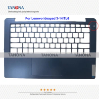 Original New For Lenovo ideapad 3-14ITL6 Laptop Upper Case Palmrest Keyboard KB Bezel W/ Touchpad Blue