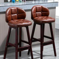 Bar Chair Modern Simple High Stool Bar Cash Register Chair Solid Wood High Stool Home Bar Chair Front Desk Bar Stool