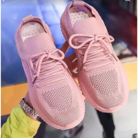 SEPATU SNEAKERS ANTI SLIP WANITA RAJUT SOLE KARET CASUAL FASHION KOREA STYLES IMPORT SKJ-07 Shoes