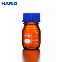 HARIO 茶色血清瓶 銀染處理 化工瓶 環保水瓶 Glass Bottle 耐熱玻璃 100ml