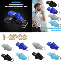 1-2PCS Survival Whistle Durable Professional Sport Whistle Multi-Application with Rope Mouthguard Referee Competition Training