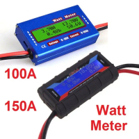 Watt Meter DC 60V 100A Digital LCD Display Lipo Battery Power Analyzer - 150A Hitam