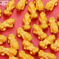 24k pure gold pixiu 999 real gold charms jewelry accessories diy charms bracelets