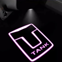 GWM ถัง300 400 700อุปกรณ์ hi4t 2024รถ HD ไม่มีซีดจาง LED ประตูยินดีต้อนรับแสงโปรเจคเตอร์เงาแสง2ชิ้น