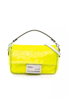 Fendi 二手 Fendi 迷你透明亮片 Elaphe Baguette 手提包