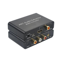 192KHz ARC Audio Adapter HDMI Audio Extractor Digital to Analog Audio Converter DAC SPDIF Coaxial RCA 3.5mm Jack Output