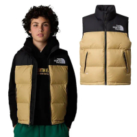 【The North Face】童/女 輕量防潑水保暖羽絨背心.防風馬甲/700蓬鬆度羽絨(8A4B-LK5 石褐棕)