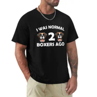 I was normal 2 boxers ago Funny Dog Mom, dad T-shirt customizeds boys whites mens t shirts