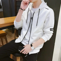 Jaket hoodie Pria Bahan Fleece Tebal