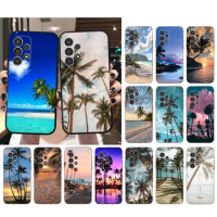 Palm Tree Summer Beach Sea Phone Case for Samsung Galaxy A73 A13 A22 A32 A71 A33 A52 A53 A72 A73 A51 A31 A23 A34 A54 A52 A53S