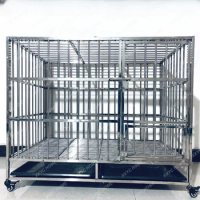 Stainless Steel Dog Crate Small, Medium and Large Dogs Pet Cage cat cage cage chat pet cage for cat