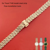 for Tissot 1853 Le Ai T140 Steel Band Women's Cute Series T140009A Precision Steel Watch Band Watch Chain Bracelet 10mm