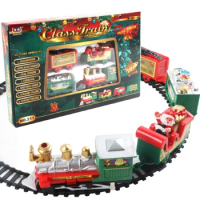 New Electric Train Set Mini Santa Claus Rail Car Toy Creative Decoration Christmas Tree Train Gift Children's Education Toy Gift