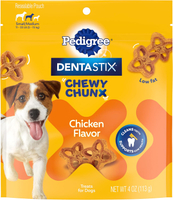 Pedigree DentaStix Chewy Chunx Dental Treats,สุนัขขนาดเล็ก/กลาง-4ออนซ์