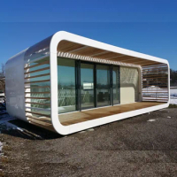 6㎡ 12㎡ 24㎡ Mobile Prefab Garden Container Glass House Apple Style Sun room Home Stay Hotel Capsule cabin Villa with furnitures