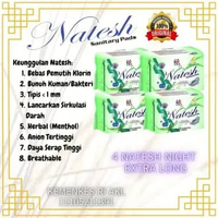 Natesh Pembalut ( Paket Hemat ) Pantyliner Day Night Extra Long Original 4 Natesh Extra Long