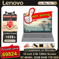 Lenovo ThinkBook 16+ 2024 Laptop R7 8845H 780M AMD 16GB/32GB RAM 1TB SSD 16-Inch 2.5K 120Hz Screen Notebook Computer New PC