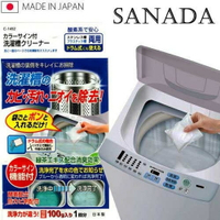 日本洗衣槽清潔劑(100g/包，綠茶味，增量)-Sanada